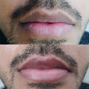 Permanent lip makeup men